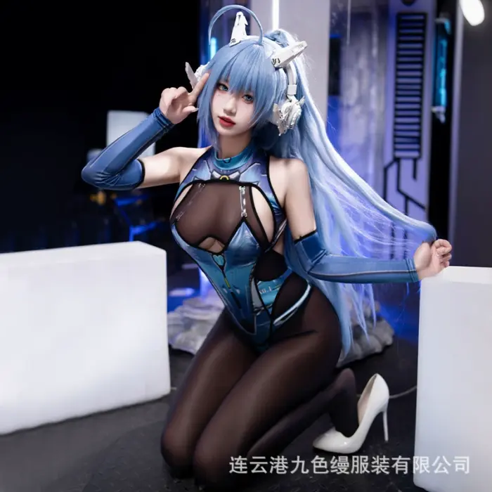 Cyber Future See-Through Backless Cosplay Battle Girl Costume Set - Image 2